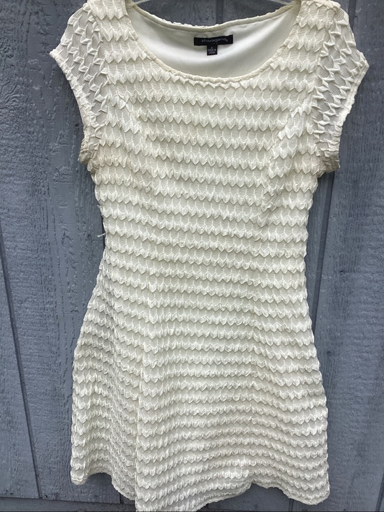 Sharagano Dresses & Skirts - Sharagano Cream Textured Dress